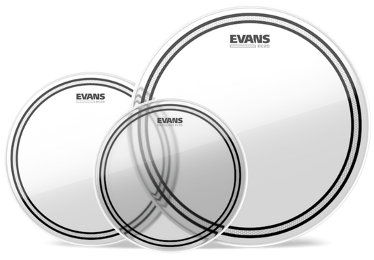Evans EC2S Clear Standard Pack 12", 13" and 16" & Evans 14" HD Dry Snare Batter