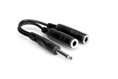 Hosa YPP111 1/4" TS to Dual 1/4" TSF Y Cable