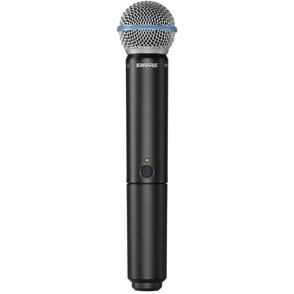 Shure Wireless Handheld System BLX2 Tx; BETA58 Mic; BLX4 Rx Auto Setup 614-638MHz