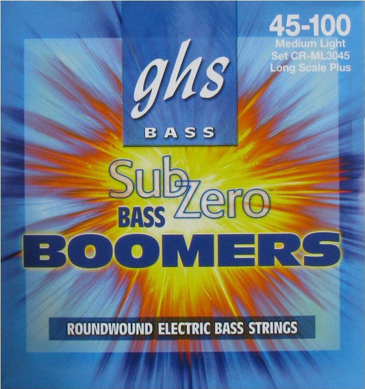 GHS CR ML3045 Subzero Bass Boomers Guitar Strings 45-100 Gauge