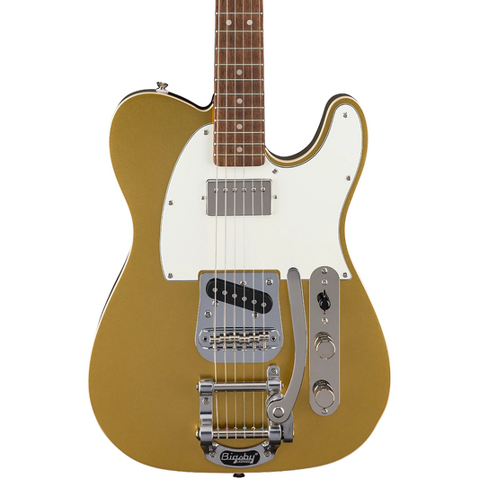 Squier Classic Vibe '60s Custom Telecaster SH with Bigsby Electric Guitar in Aztec Gold