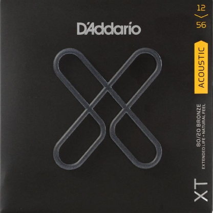 D'Addario XT 80/20 Bronze Acoustic Guitar Strings 12-56 Gauge