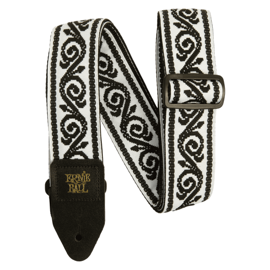 Ernie Ball Classis Jacquard Guitar Or Bass Strap in Black Vine