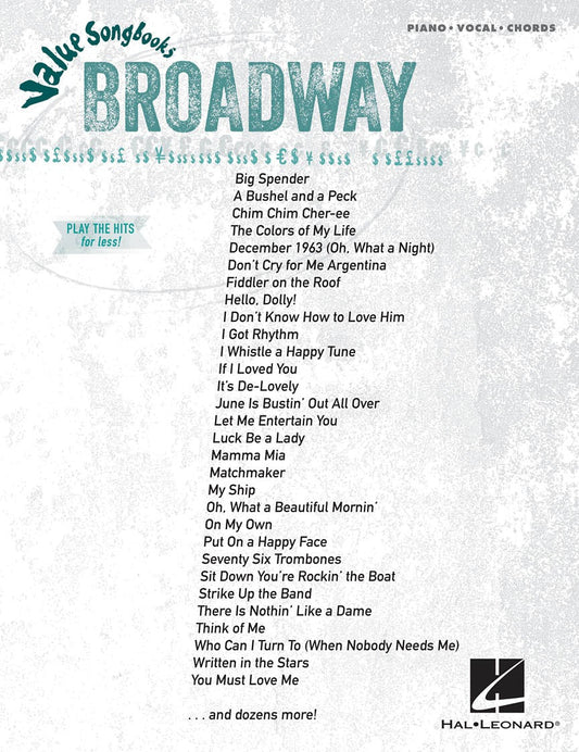 Value Songbooks Broadway PVG