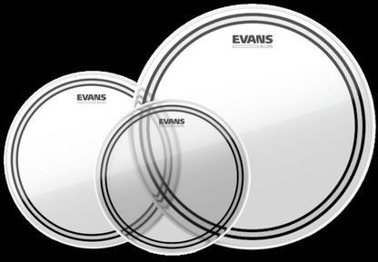 EC2S Clear Fusion Pack 10", 12" and 14" & Evans 14" HD Dry Snare Batter