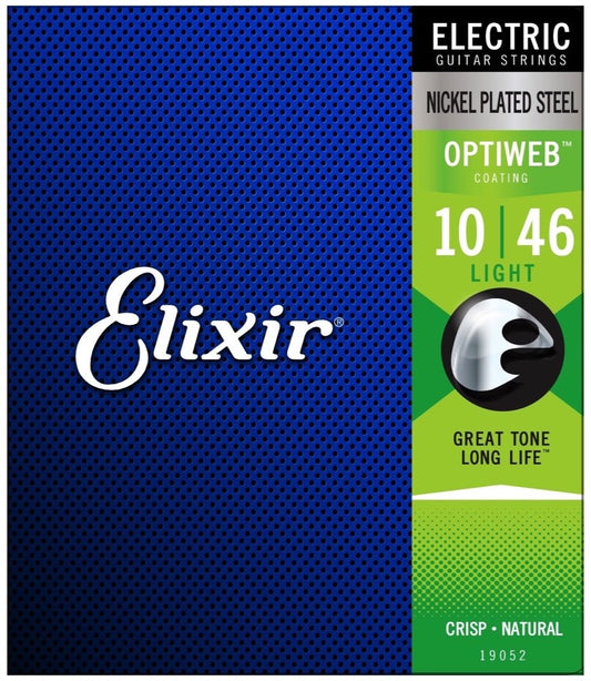 Elixir 19052 Optiweb Electric Guitar Strings Light 10-46 Gauge