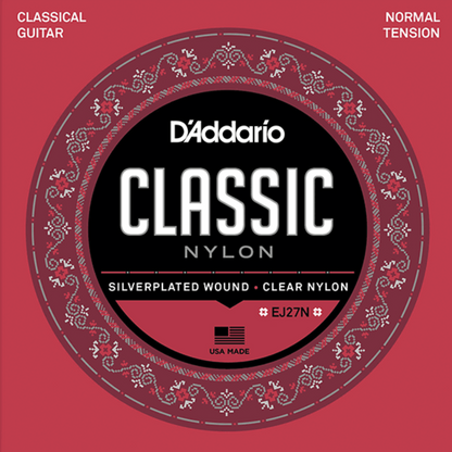 D'Addario EJ27N Student Nylon Classical Guitar Strings Normal Tension
