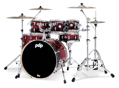 PDP Concept Maple 22 7 Piece Shell Pack in Red to Black Fade