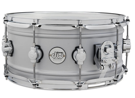 DW Design Series 6.5x14" Snare Drum in Matte Aluminum