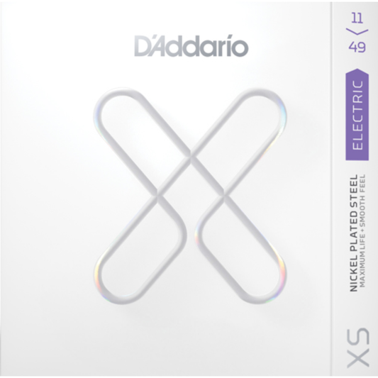D'Addario XS Medium Coated Electric Guitar Strings 11-49 Gauge