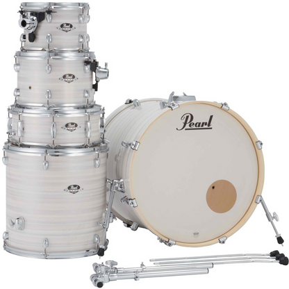 Pearl Export Plus 5-Piece Fusion Plus Drum Kit with Cymbal Pack in Slipstream White