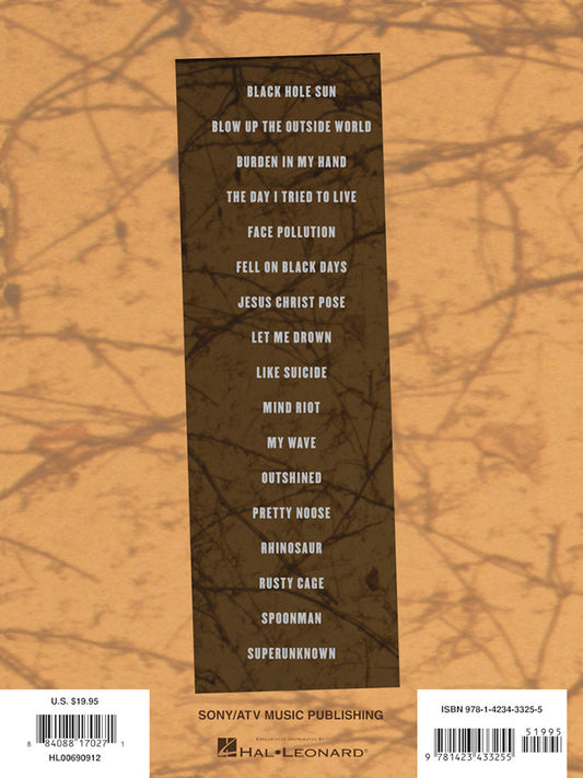 Soundgarden Guitar Anthology Tab RV