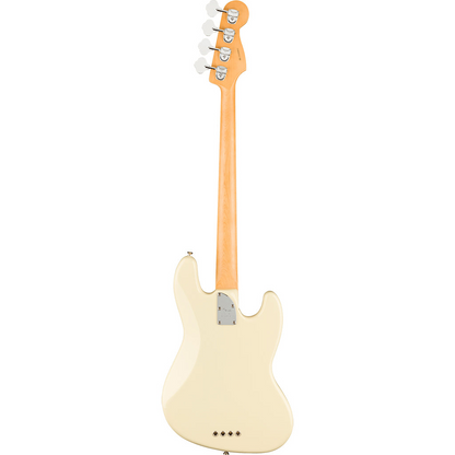 Fender American Professional II Jazz Bass Left Hand, Rosewood Fingerboard in Olympic White
