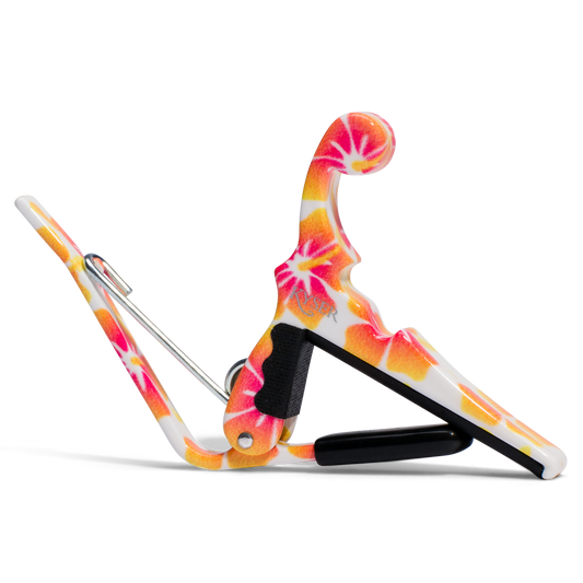 Kyser Quick Change Capo for Ukulele in Pastel Hibiscus