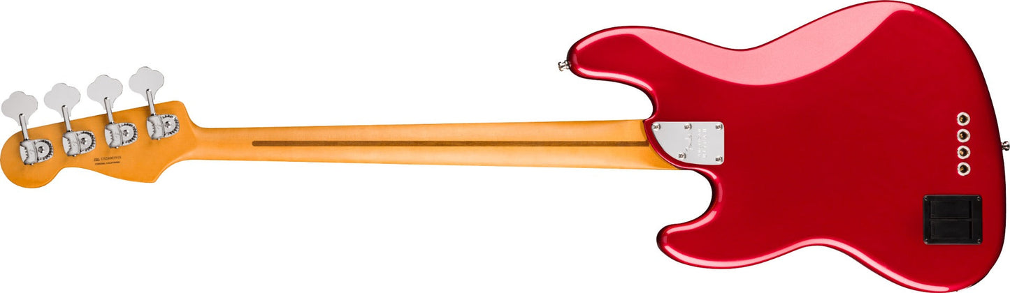 Fender American Ultra II Jazz Bass, Maple Fingerboard in Sinister Red