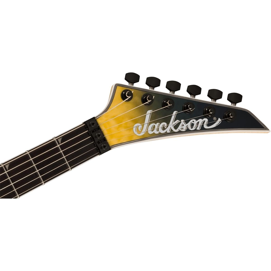 Jackson Pro Plus Series Soloist SLA3Q Electric Guitar in Amber Blue Burst