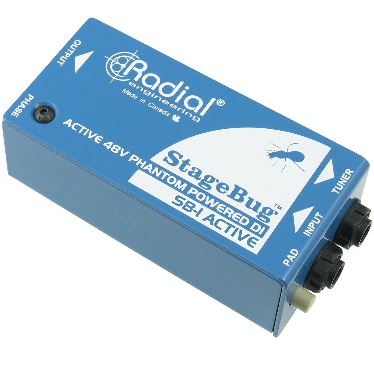 Radial StageBug SB-1 1-channel Active Instrument Direct Box 48V Phantom Powered