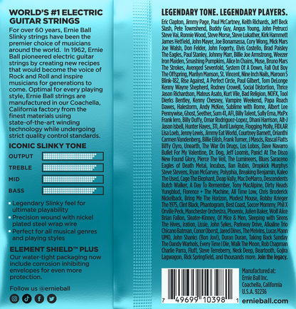 Ernie Ball Mighty Slinky Nickel Wound Electric Guitar Strings 8.5-40 Gauge