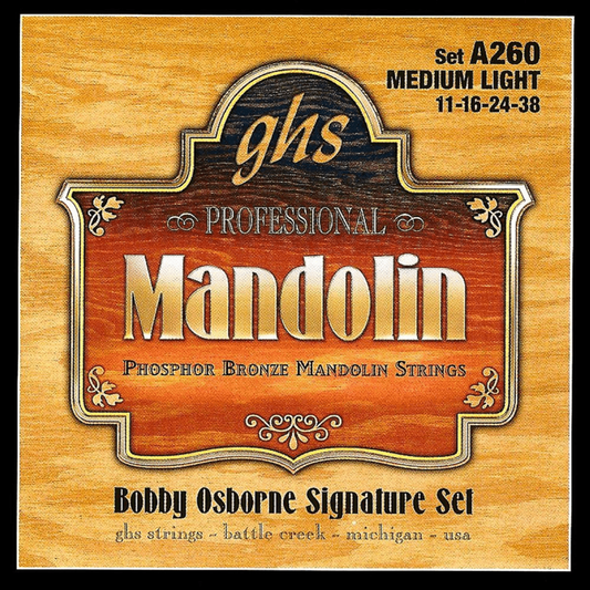 GHS A260 Bobby Osborne Signature Phosphor Bronze Mandolin 11-38 Gauge
