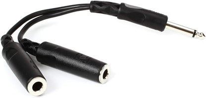 Hosa YPP111 1/4" TS to Dual 1/4" TSF Y Cable