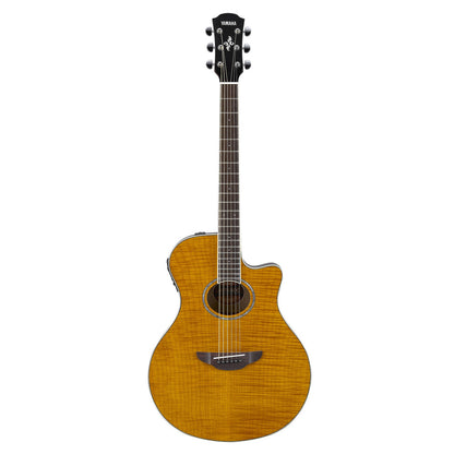 Yamaha APX600FM Thinline Acoustic Electric Guitar in Flamed Maple Amber