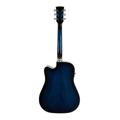 Ibanez PF15ECE Acoustic Guitar in Transparent Blue Sunburst High Gloss