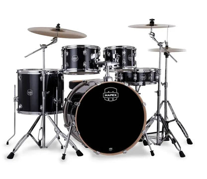 Mapex Venus 5-Piece Rock Complete Drum Kit in Black Galaxy Sparkle