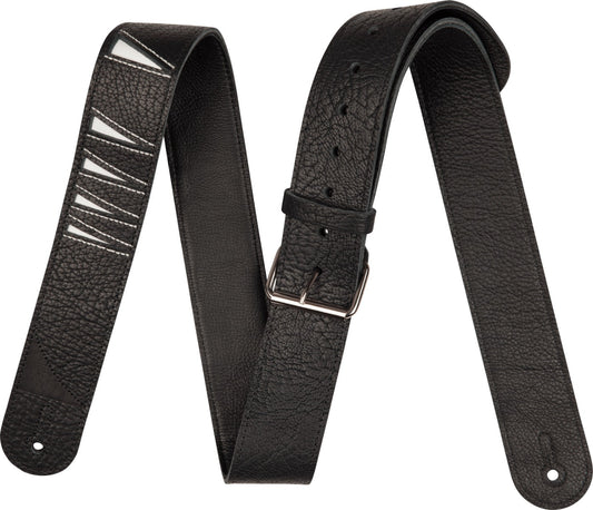 Jackson 2" Shark Fin Leather Strap in Red and Black