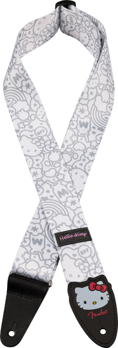 Fender x Hello Kitty White Poly Strap in White