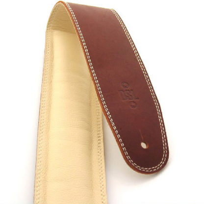 DSL 2.5" Padded Garment Strap in Maroon & Beige