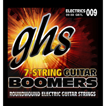 GHS GB7L Boomers Extra Light 7 String Electric Guitar Strings 9-58 Gauge