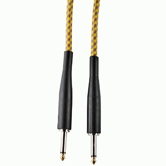 Armour GW10G 10 Foot Guitar Lead in Woven Gold Rope