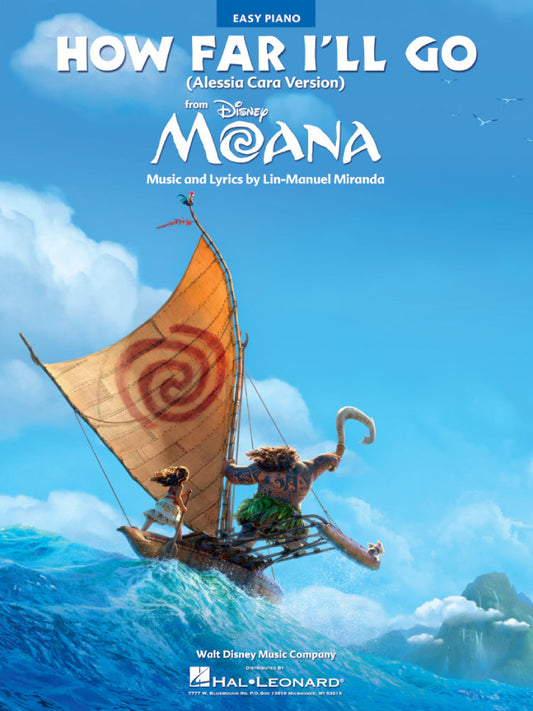 How Far I'll Go From Moana Easy Piano