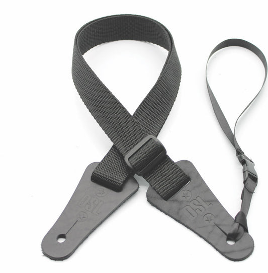 DSL 25UKPOLY Series Ukulele Weaving Strap in Black