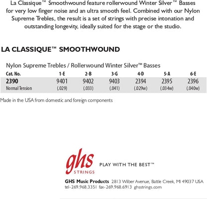 GHS 2390 LA Classique Guitar String 29-40 Gauge