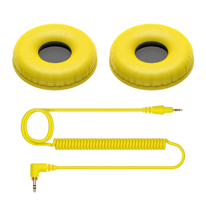 Pioneer DJ Coiled Cable And Ear Pads in Yellow
