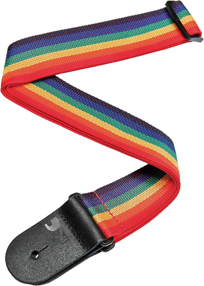 D'Addario Planet Waves 50MM 2" Polypro Polypropylene Guitar Strap in Rainbow