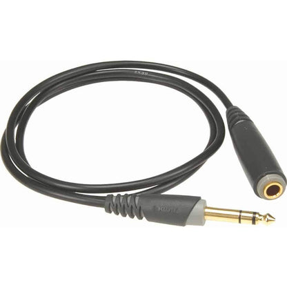 Klotz 3m Headphone Extension Cable 1/4" TRSM and TRSF