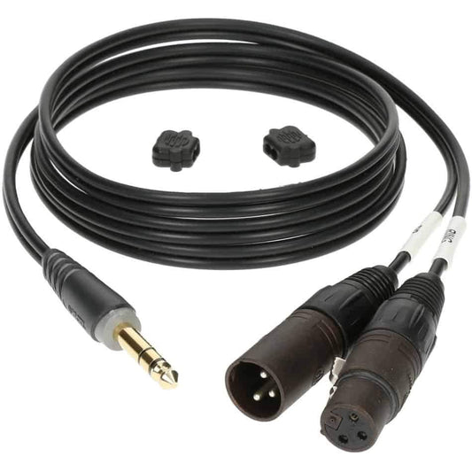 Klotz AY1X0100 1m Insert Cable 1/4" TRS Jack and 2xXLR 3p F/M