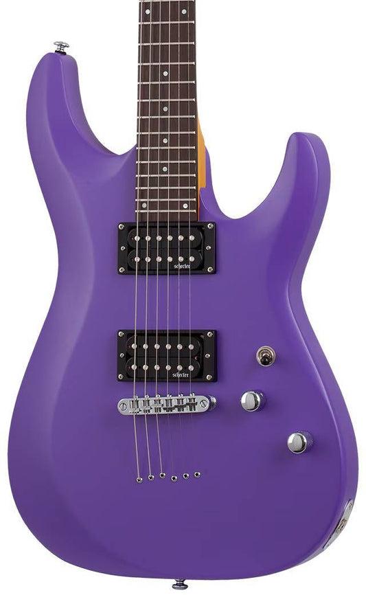 Schecter C-6 Deluxe Electric Guitar in Satin Purple