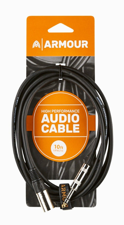 Armour CJPM10 10' XLRM and TRS Cable