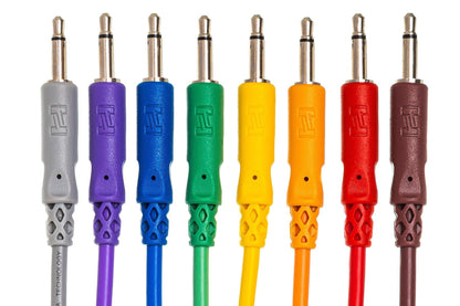 Hosa CMM890 3.5mm TS to Same Unbalanced Patch Cables 8 Pack 3ft