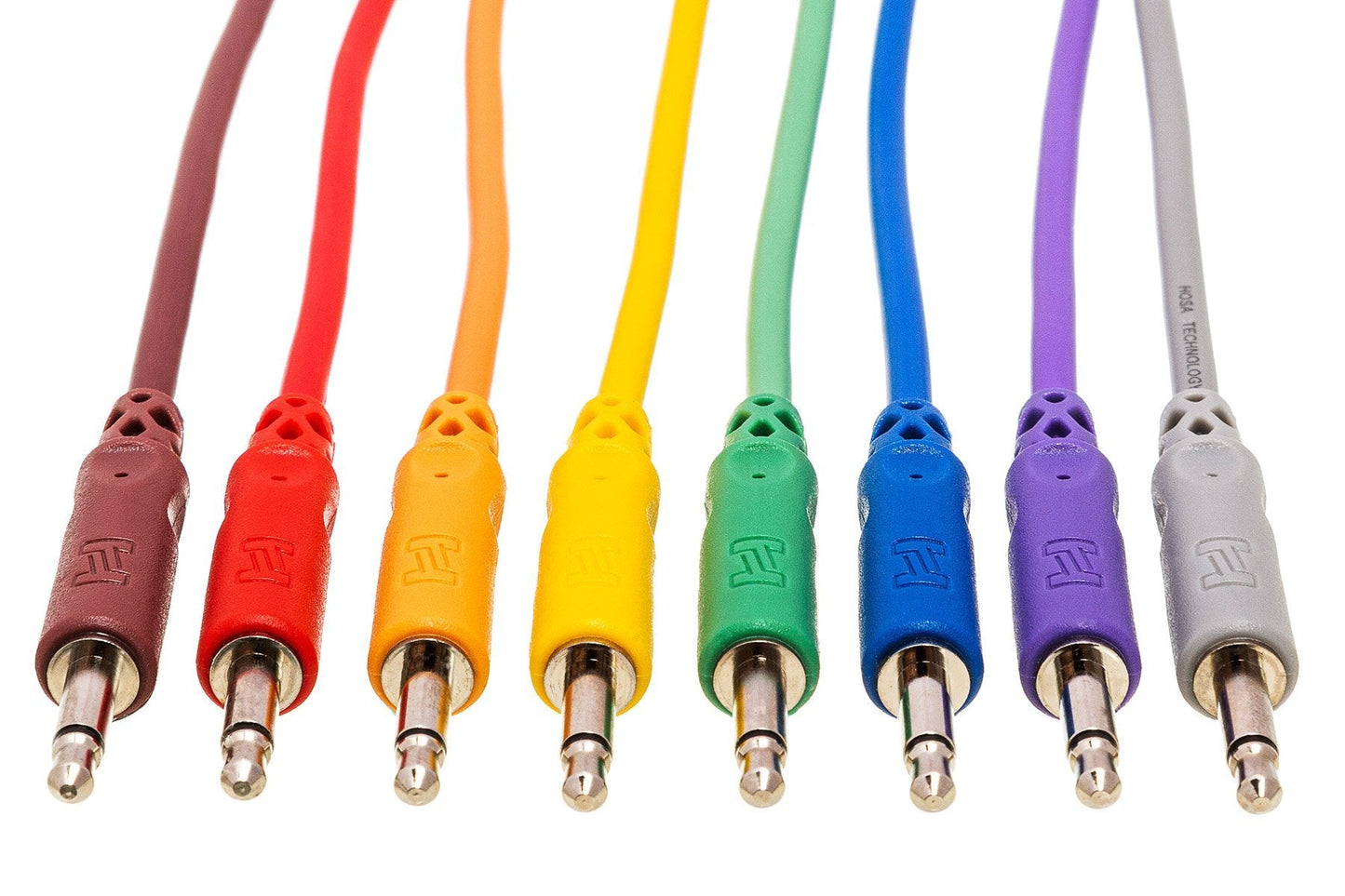 Hosa CMM890 3.5mm TS to Same Unbalanced Patch Cables 8 Pack 3ft