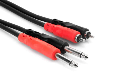 HOSA Dual Cable 1/4" TS RCA