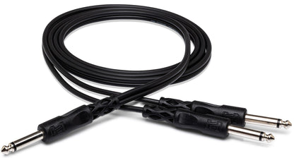 HOSA CYP105 Y Cable 1/4" TS to Dual 1/4" TS