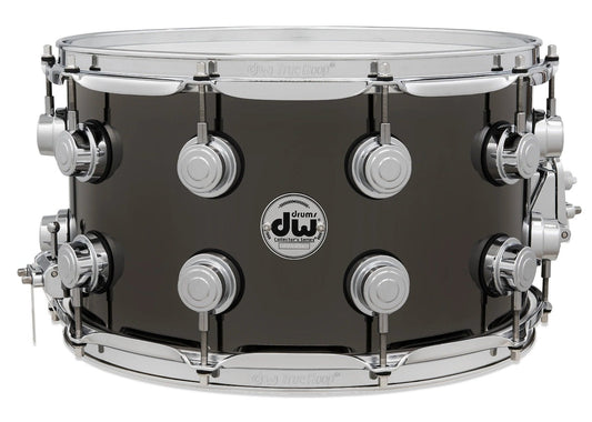DW Collectors Series 8" x 14" Black Nickel Over Brass Snare Drum