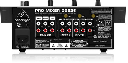 Behringer DX626 Professional 3 Channel DJ Mixer
