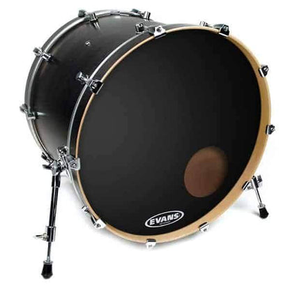 Evans EQ3 Resonant No Port 16" Black Tom Hoop Bass Drum Head