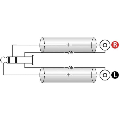 Klotz AY70600 6m Y Cable 3.5mm TRS 2xRCA