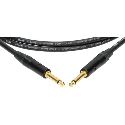 Klotz LaGrange 6m Jack & Jack Gold Tip Guitar Cable in Black